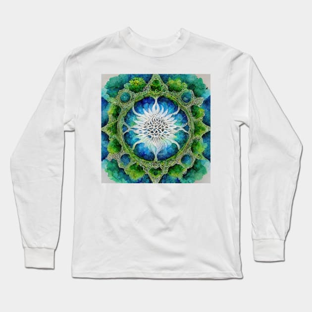 Gaya Mandala Long Sleeve T-Shirt by Prilidiarts